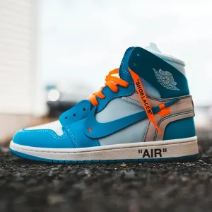 Men’s Colorful Sneakers with Orange Laces